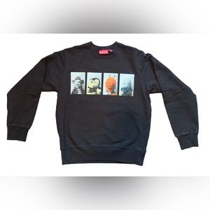 Supreme Mike Kelley AhhYouth! Crewneck Sweatshirt Black (FW18SW20) Men's Size S